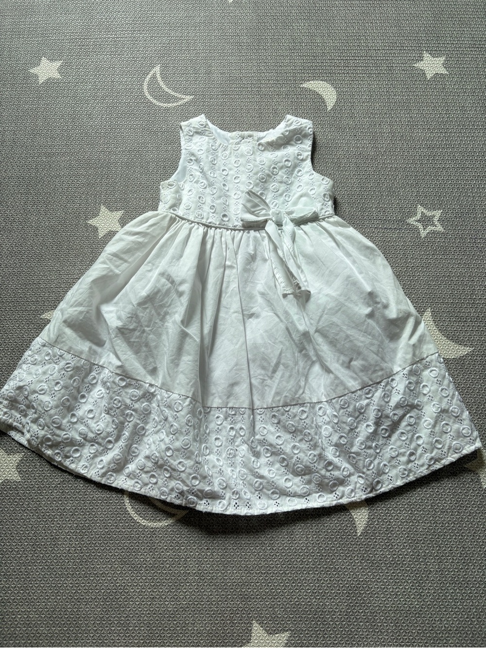 Cherokee White Eyelet Bow Sundress